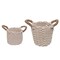 Transpac Off-White Cotton Rope Basket Set of 2, Decorative Storage Baskets, 7.8in, Spring, Indoor Use, Spot Clean, Perfect for Home Decor